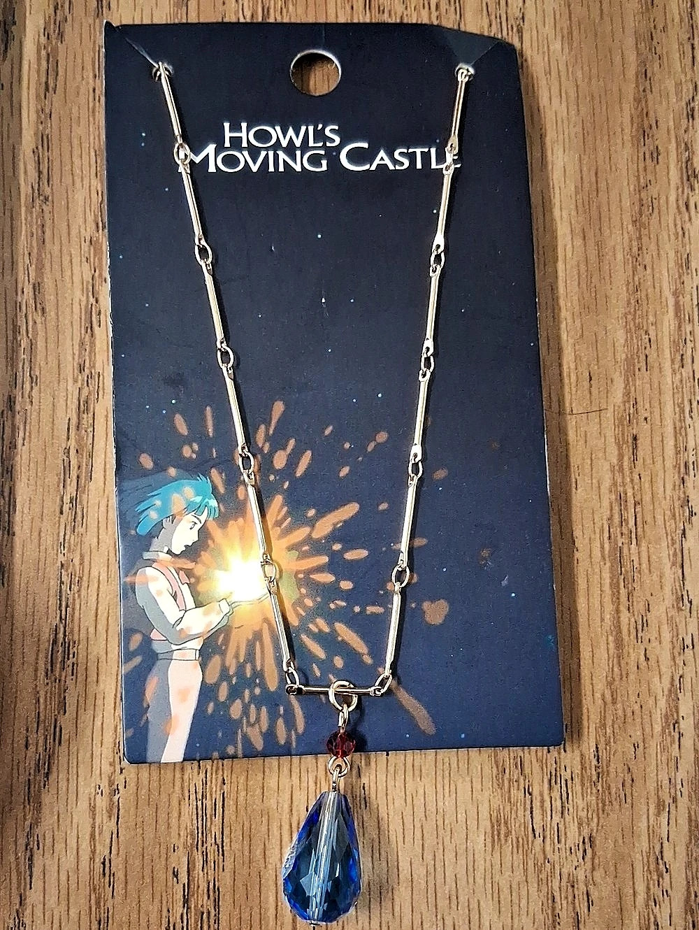 Howl's Moving Castle Necklace Blue Pendant NWT